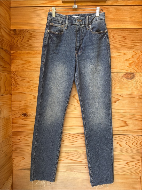 Good American Denim - NWT Good American Good Classic High Rise Raw Hem Jeans Size 4/27